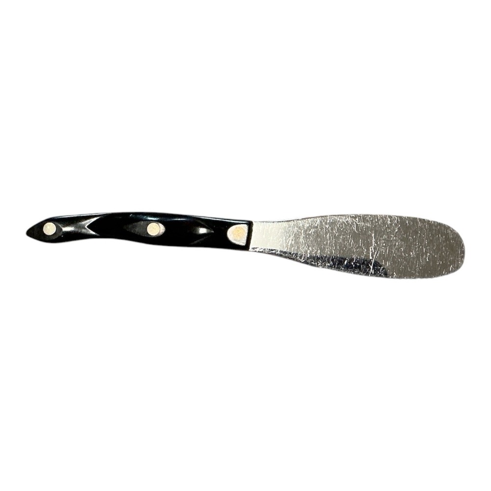 Cutco Spatula Spreader 1768 Knife Dark Brown Swirl Handle 10" Serrated - Picture 2 of 5